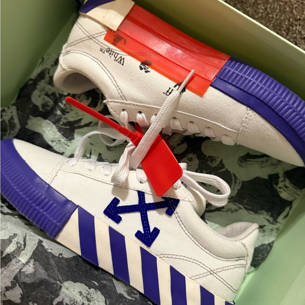 Virgil Abloh Off-White 2021 Bohemian Blur Vulcanized White & Violet LowTop